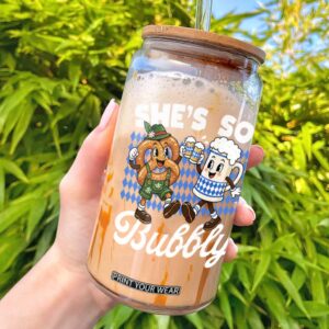 She is So Bubbly Foamy Beer Mug Oktoberfest Glass Can Matching Couple Drinking Humor Graphic TS02