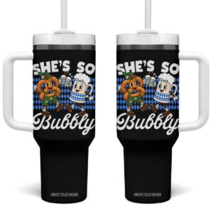 She is So Bubbly Foamy Beer Mug Oktoberfest Tumbler With Handle Matching Couple Drinking Humor Graphic TS02