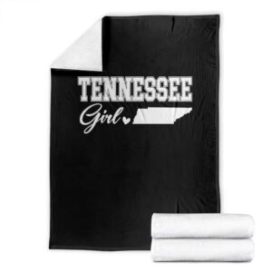 Tennessee Girl Throw Blanket TN State Pride Heart Graphic Souvenir Gift TS10