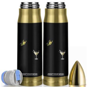 Dirty Martini Dive Funny Cocktail Drinker Bullet Tumbler Funny Olive Jumping Into Martini Glass Cocktail Cartoon Graphic TS10