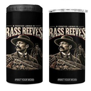 Bass Reeves Black History Month 4 in 1 Can Cooler Tumbler Frontier Lawman US Deputy Marshal TS10