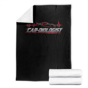 Car Diologist Funny Car Enthusiast Automotive Mechanic Heartbeat Throw Blanket TS11