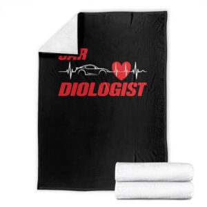 Car Diologist Throw Blanket Funny Car Guy Mechanic Engineer Heartbeat TS11